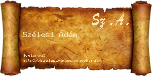 Szélesi Ádám névjegykártya